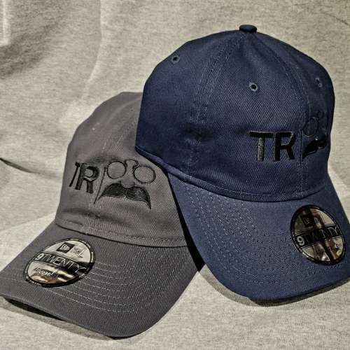 Dark Blue Baseball Hat with TR Site Logo embroidered in black thread