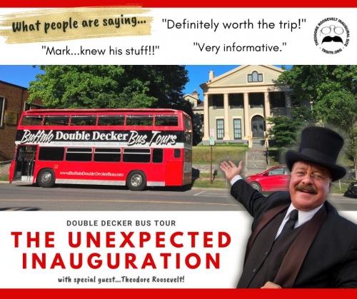 The Buffalo Double Decker Tours bus.