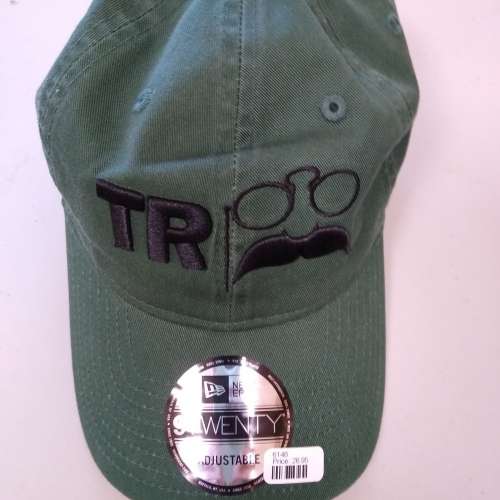 Dark Green Baseball Hat with TR Site Logo embroidered in black thread
