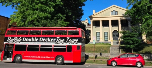 The Buffalo Double Decker Tours bus.